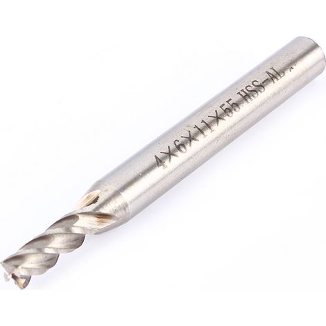 Haute qualité 4mm-12mm HSS CNC tige droite 4 cannelures fraise en bout foret