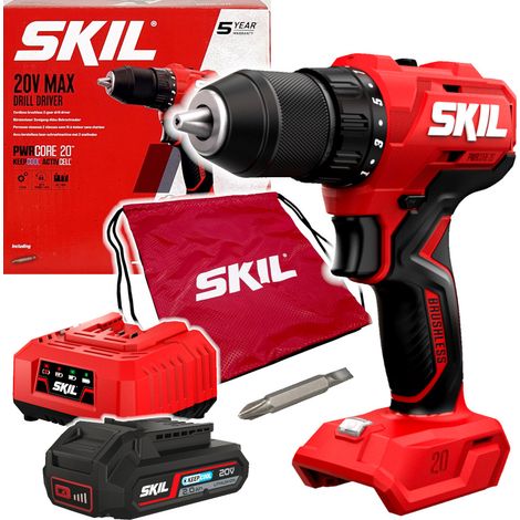 Akku-Bohrschrauber Skil 3011, 20V, 2-Gang, bürstenlos, Set