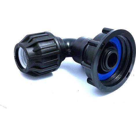Raccord S60x6 avec sortie pression coudée 32mm