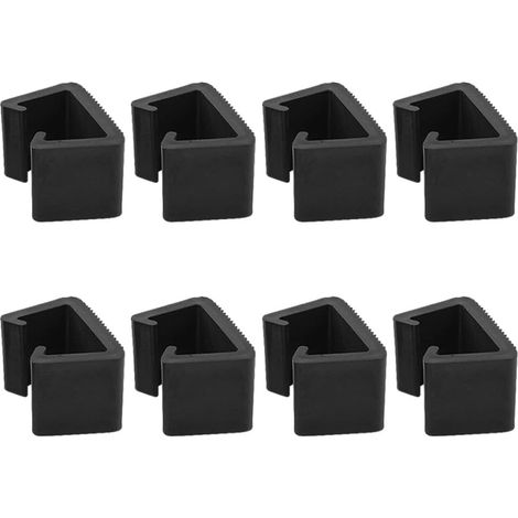 8 pinces de fixation pour canapé en osier noir PP (1/5)