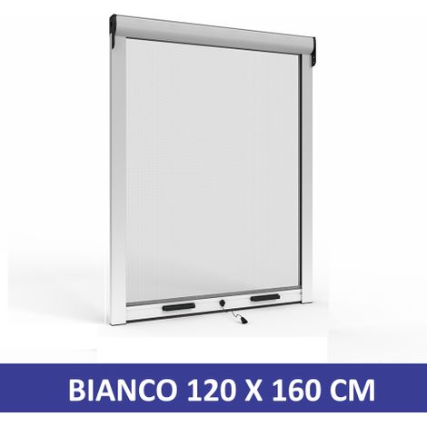 ZANZARIERA SKERMOLINE A RULLO RIDUCIBILE ARIES 120X160 CM BIANCO VERTICALE 07176