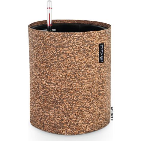 Lechuza Pflanztopf Trendcover 23 cm Kunstleder Kork natur dunkel (1/5)
