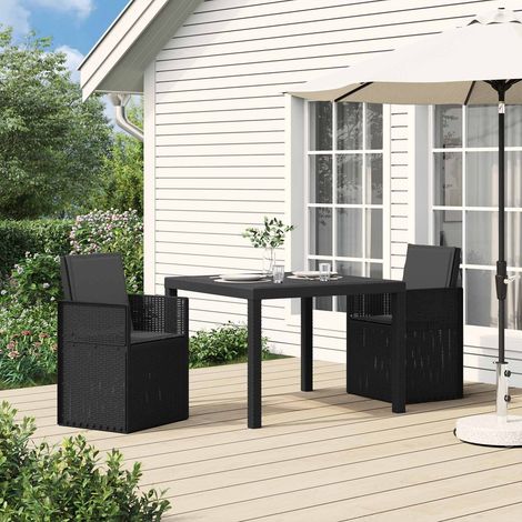 vidaXL Sedie da pranzo da giardino 2 pcs Antracite PP