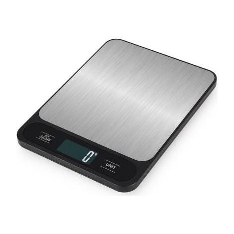 Balance de cuisine numérique 10 kg, acier inoxydable noir –