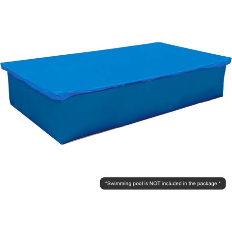 Cubierta rectangular de polietileno (PE) azul ultrarresistente para piscinas elevadas - Cubierta protectora portátil (1/5)