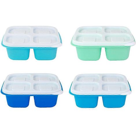 Lunchbox mit vier Fächern, tragbarer Lebensmittelbehälter, Bento-Box (1/5)