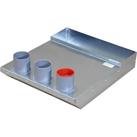 Luftanschlusskasten zur Montage der Zu- und Abluftgitter 3 Abgänge  Ø 50 mm  Wand 305 mm x 102 mm x 460 mm
