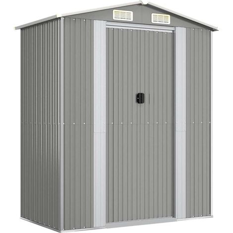 Maison Exclusive - Capanno da Giardino Grigio Chiaro 192x108x223cm Acciaio Zincato