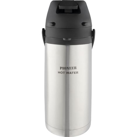 Pioneer brocca termica da 1,9 litri in acciaio inossidabile con leva, flacone a tenuta stagna per bevande calde e fredde, distributore di bevande con pompa facile con etichetta dell'acqua (1/5)