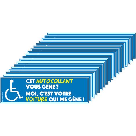 Signaletique.Biz France – Lot de 18 autocollants dissuasifs pour stationnement – Faciles à appliquer sur vitres et portières – Messages clairs pour sensibilisation