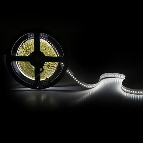 Bande de 204 LED/M 60W 4700Lm CRI85 2700ºK SMD3014 12VDC IP20 x5M 40 000H [CA-3014-204-12W-IP20-WW]-Blanc Chaud (1/3)