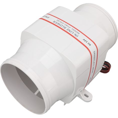 12-V-Elektro-Inline-Gebläse, ABS-Gehäuse, für Bilgenentlüftung von Schiffsmotoren, Kabinenlüfter, 4 Zoll (1/5)