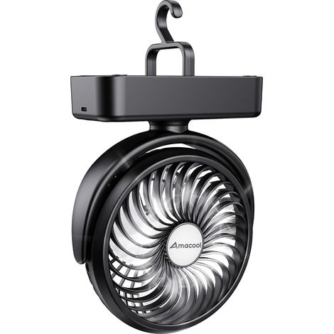 Camping ventilé avec lanterne LED - Autonome 40 h - Fonction et batterie rechargeable - Suspension crochet - Idéal pour tentes, camping, camping, ouragan, panne de courant, kits de survie, croisier, v (1/5)