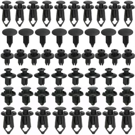 Clips Voiture, 190 Pièces Rivet Clips Plastique Rivets Plastiques Fixation de Protection avec Différentes Formes et Tailles Universel pour Auto Voitures Panneaux Garnitures de Portières (1/4)