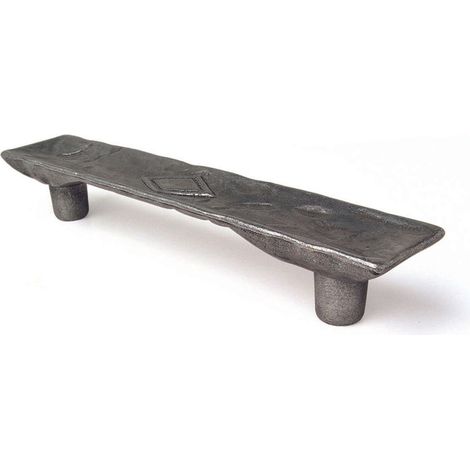Asa en zamak con acabado plata, dimensiones: 127x24x20mm, entrepuntos: 96mm - (1/5)