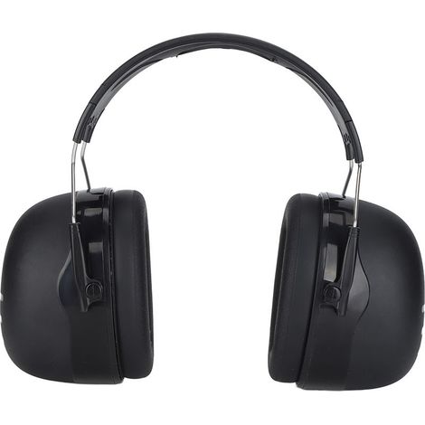 1 Casque anti-bruit,NRR 37 dB,Coques ABS,Coussinets mousse,Bandeau acier,Chantier construction bois (1/5)