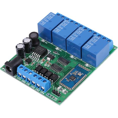 Module relais Bluetooth 4 canaux, interrupteur de télécommande sans fil pour téléphone (1/5)