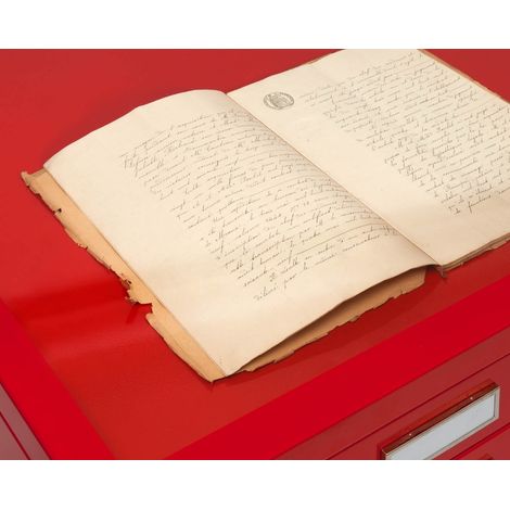 PROVOST - Dessus en verre feuilleté noir pour armoire à plans