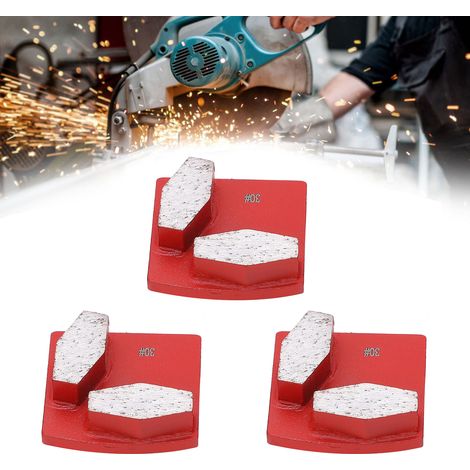 Blocs de meulage diamantés pour béton et ciment, dents diamantées rouges à queue d'aronde n° 30 (1/5)