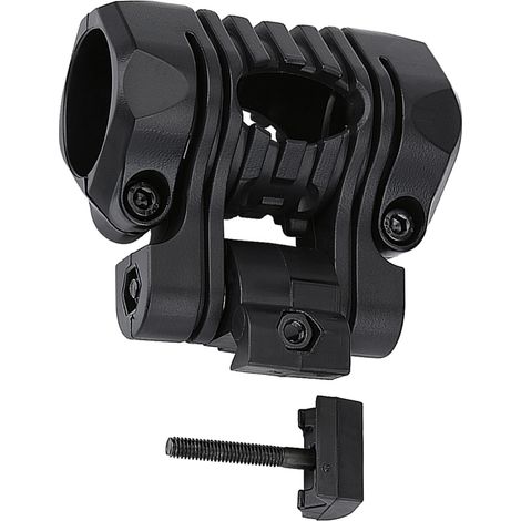Accessoire de fixation rapide pour lampe torche avec clip de serrage en plastique pour casque Fast (noir) (1/5)