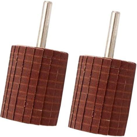 2Pcs Vadrouille à Poncer Cylindrique Ponceuse à Lamelles Ponceuse à Lamelles Rouleaux de Ponçage 400 Grains 6mm Arbre (1/5)