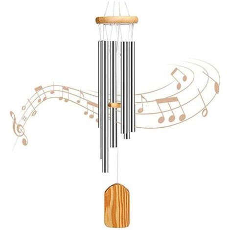 Windspiele für den Garten, Metallröhren-Windspielglocken mit S-förmigem Haken für den Garten im Freien und die Innendekoration