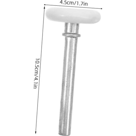 Lot de 4 roulettes de porte de garage en nylon à roulement à billes scellé avec tige de 105 mm