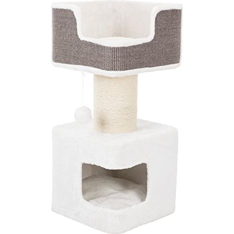Trixie Ava Albero per Gatto Bianco con Giocattolo Appeso (1/4)