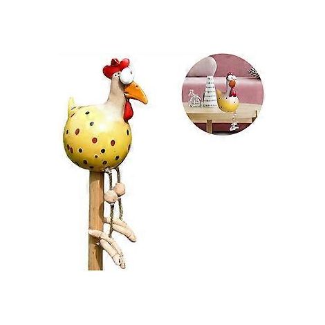 Dekorative Harzfiguren, lustige Hühnerdeko mit naturgetreuen Details, Außenfiguren in perfekter Größe und Geschenkverpackung für den Innen- und Außenbereich, wunderschön