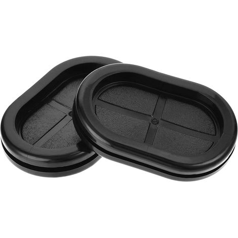 CCYKXA 4 Stück Gummitülle, oval, doppelseitige Unterstützung, Maße 40 x 25 mm, Gummi-Kabeltüllenschutz, 4 Stück (1/4)