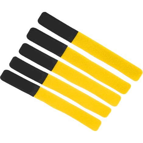 DUUTI 5PCS Sangles Réglables pour Pompe à Vélo, Attaches de Transport Réutilisables pour Équipement Sportif - Jaune (1/5)