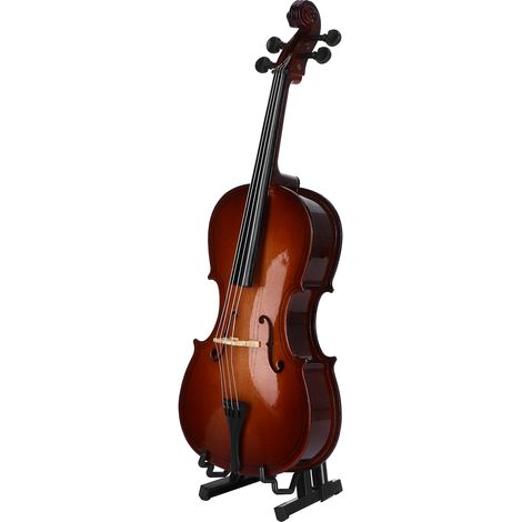 Violoncelle Miniature Bois Décoration Intérieur Cadeau Musicien Élégant