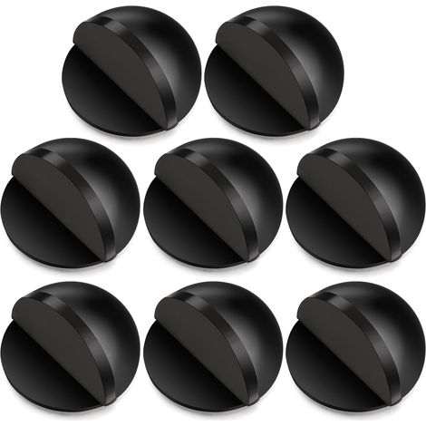 Topes de puerta autoadhesivos, tope de puerta de suelo de acero inoxidable y protector de pared, tope de puerta de suelo semiesférico para sala de estar, dormitorio (1/5)