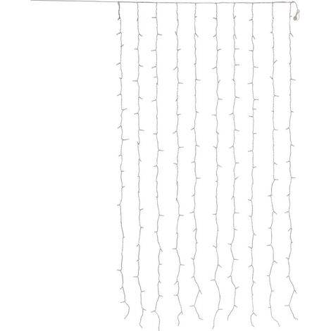 Rideau lumineux de façade d'extérieur 1 x 2 m 200 LED blanc froid 13 fonctions sur secteur - Feeric lights & christmas (1/5)