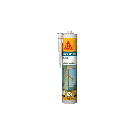 SikaSeal®-178 - Sellador acrílico de interior para grietas en paredes - 300 ml - Cartucho - Blanco
