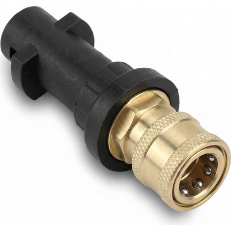 Pressure Washer Gun Adapter Quick Connector Brass 1/4" Fits K2, K3, K4, K5, K6, K7 Series (1/5)