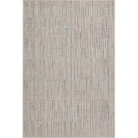 Tapis gris contemporain en polyester - gris (1/2)