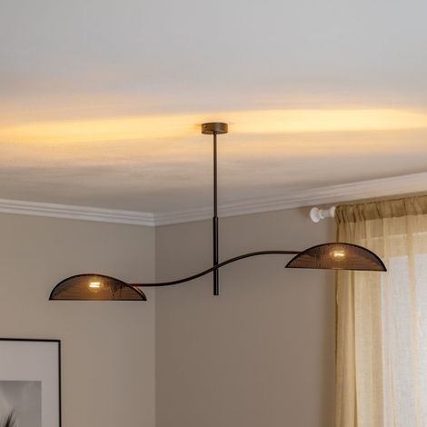 [NEUWERTIG] B-Ware Emibig Lighting Deckenlampe Lampe Lotus Deckenleuchte Schwarz Gold 2 Flammig