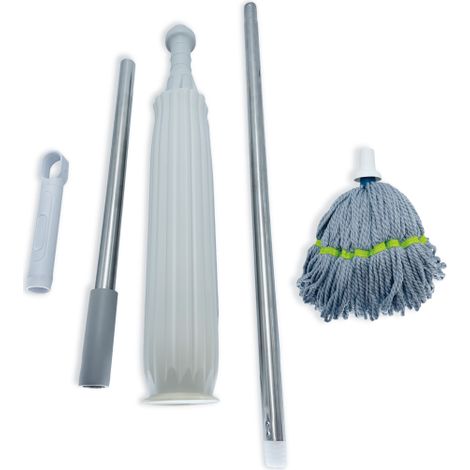 Balai serpillière avec manche rétractable + Recharge microfibre - Venteo - tête microfibre