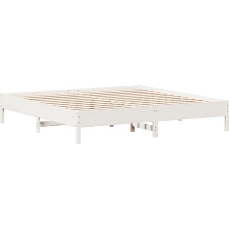 Maison Exclusive - Massivholzbett ohne Matratze Weiß 200x200 cm K