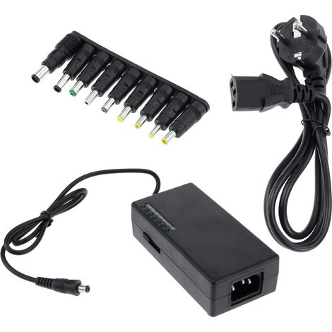 BeMatik - Chargeur et alimentation Adaptateur universel pour ordinateur portable 12-24 VDC 96W 5A (1/5)