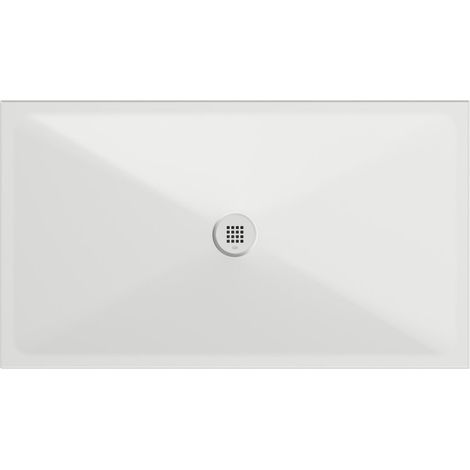 Receveur de douche rectangulaire en céramique 140x80x2cm, blanc mat (1/2)