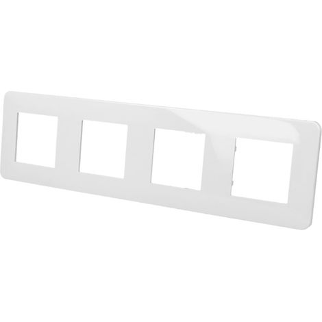 Plaque de finition blanche quadruple Efapel Latina (1/2)