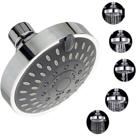 Pommeau de douche suspendu multifonction à 5 vitesses, buse ABS, économie d'eau, massage, brumisateur, douche de salle de bain d'hôtel (1/4)