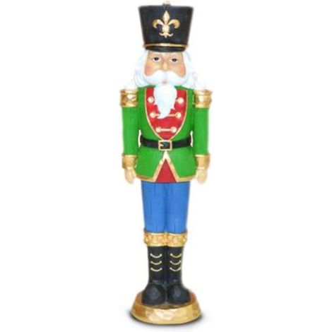 Decorazione Casa Natalizia Soldatino Lo Schiaccianoci in Resina con Luce 46 cm