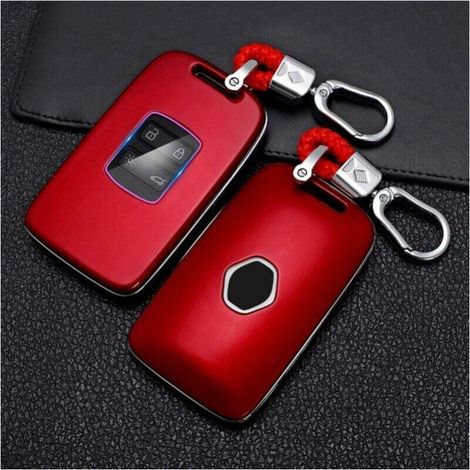 Funda roja para llave de coche, resistente al desgaste y a las caídas, compatible con Renault Koleos, Kadjar, Megane, Captur, Espace, accesorio para llave de coche. (1/3)