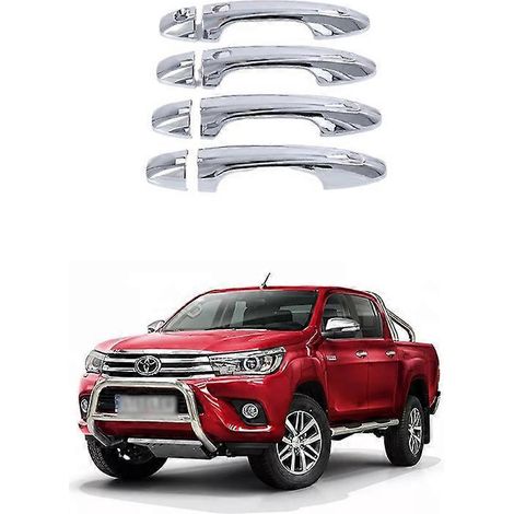 Türgriffaufkleber für Toyota Hilux AN110 AN120 AN130 (Baujahre 2016–2023) – Glänzend Schwarz (Standard) (1/5)
