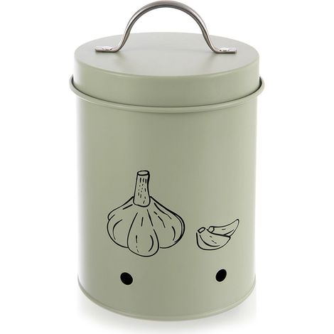Contenedor de metal para frutas y verduras verde 14 l (1/4)