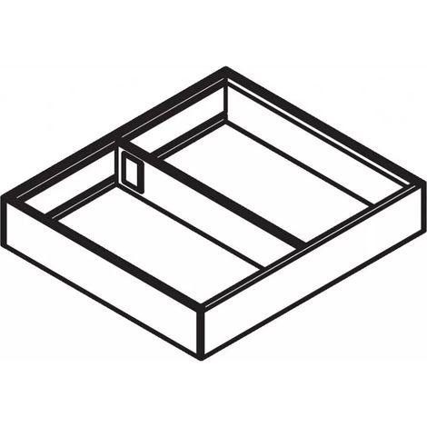 Accessoires AMBIA-LINE design acier hauteurs M et K - BLUM - Cadre tiroir - haut. 50 x long. 218 x larg. 242 mm - Pour longueurs nominales à partir de 270 mm. Avec aimant pour la liaison avec