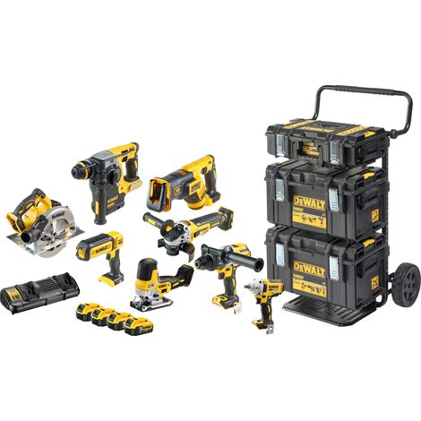DeWALT Akku Combopack 18V 8-tlg. 4x 5,0 Ah Akkus + Doppel-Lader im ToughSystem (1/10)